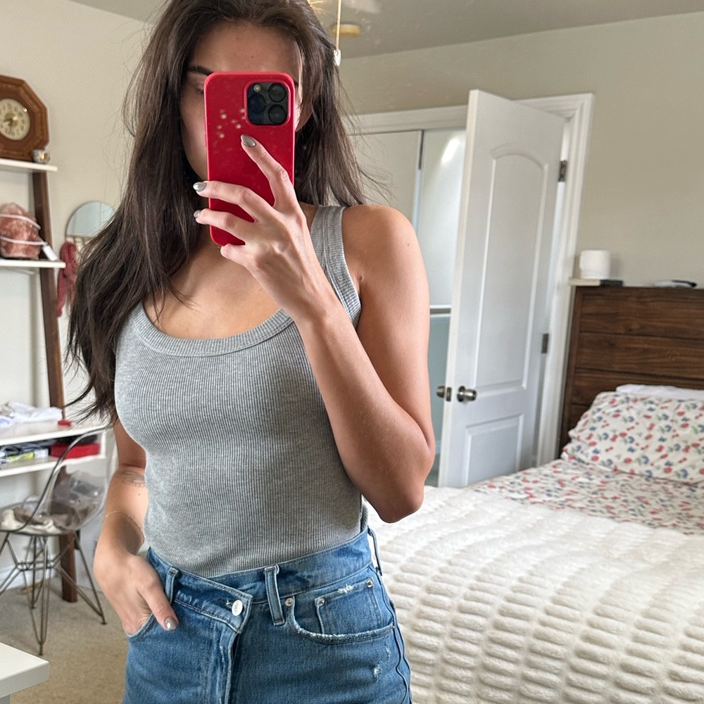 Grey Ribbed Bodysuit - Picture 2 of 6